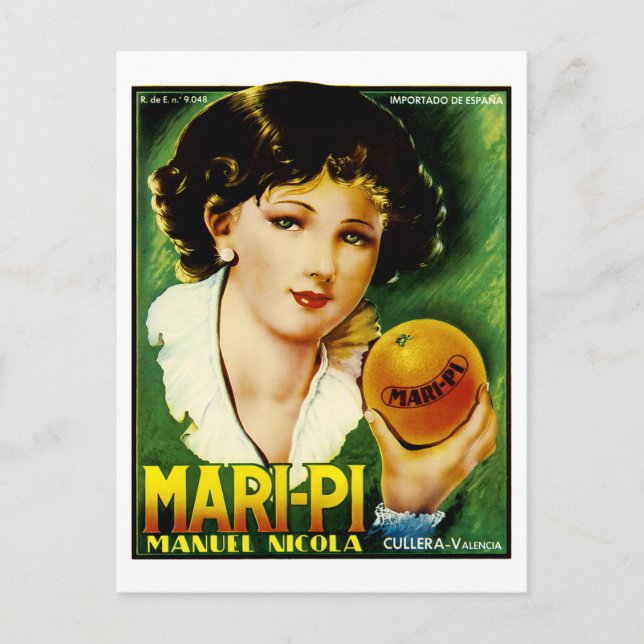 Cartão Postal Mari Pi Orange (Frente)