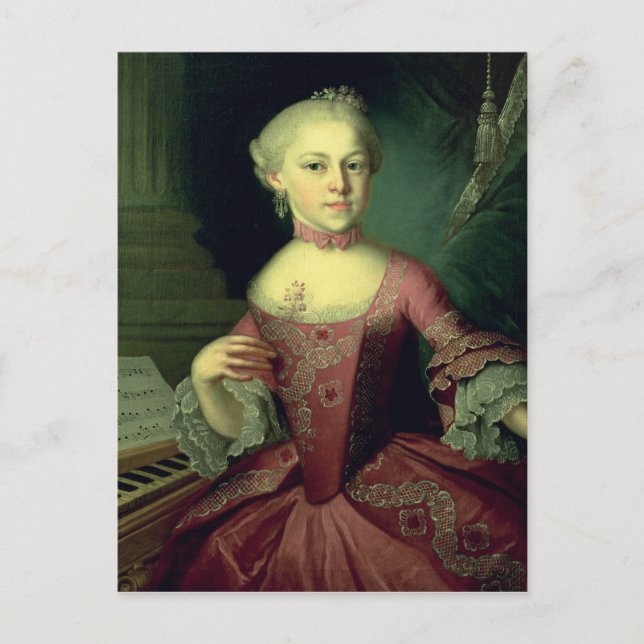 Cartão Postal Maria-Anna Mozart, chamada 'Nannerl' (Frente)