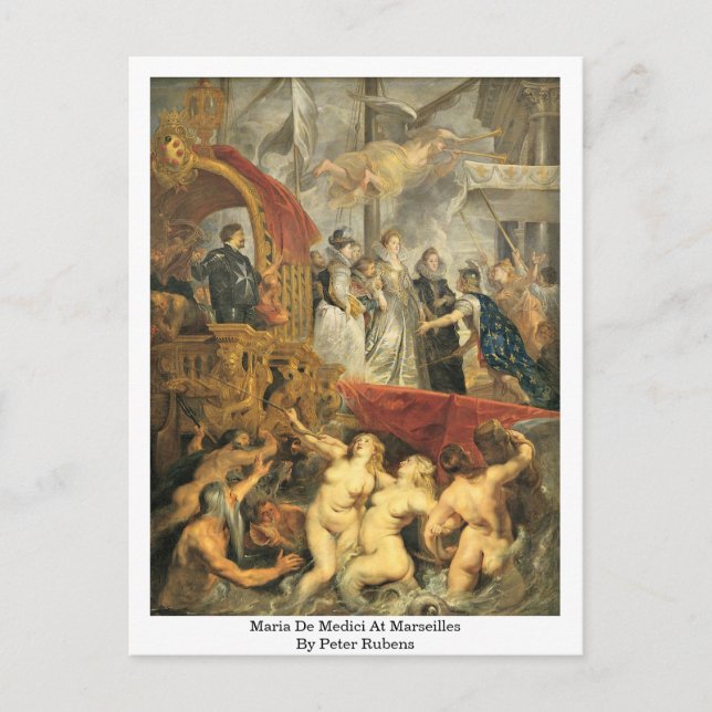 Cartão Postal Maria De Medici Em Marselha Por Peter Rubens (Frente)