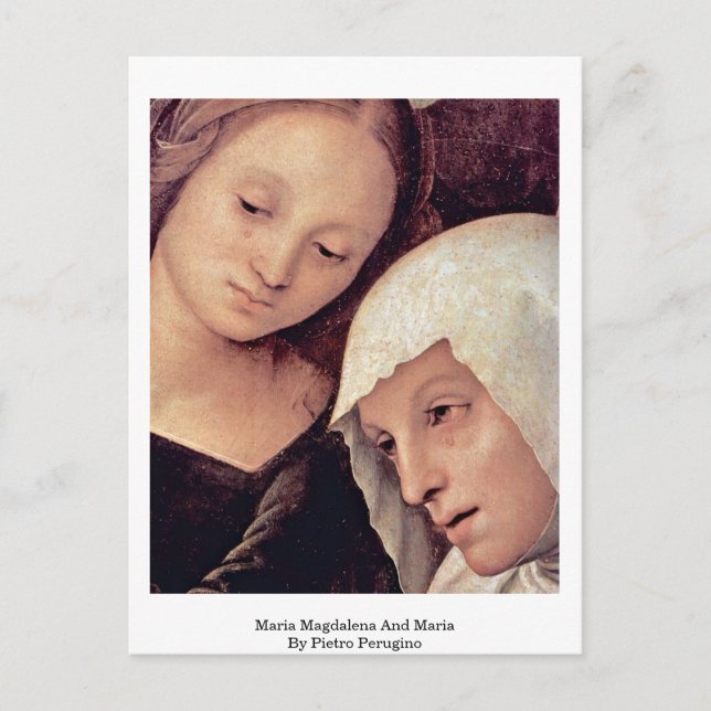 Cartão Postal Maria Magdalena E Maria Por Pietro Perugino (Frente)
