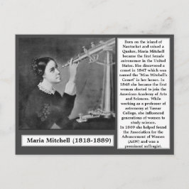 Cartão Postal Maria Mitchell Cientista Astronomer Suffragista