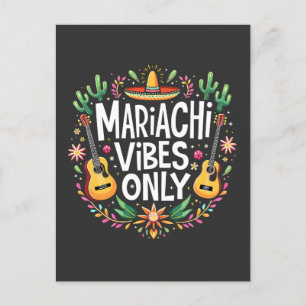 Cartão Postal Mariachi Vibes Apenas Amantes de Música Saxófona d