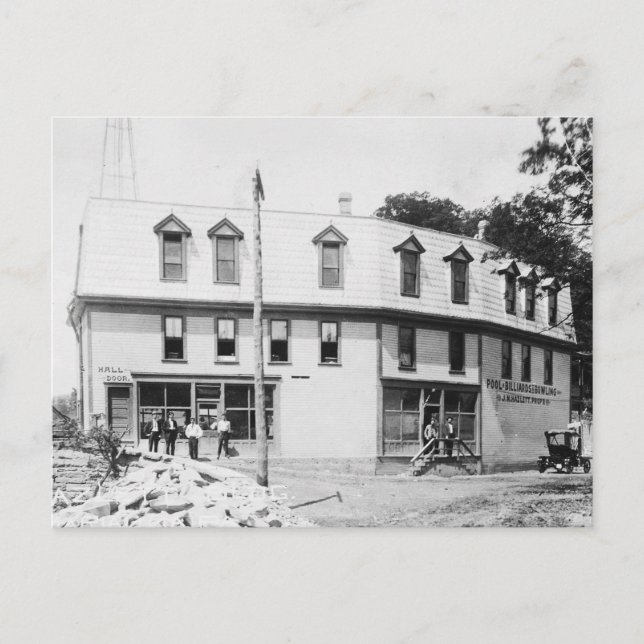 Cartão Postal Marianna Pensilvânia Hazlett Bilhar 1910 (Frente)