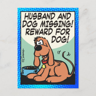 Cartão Postal Marido e Cachorro Desaparecidos