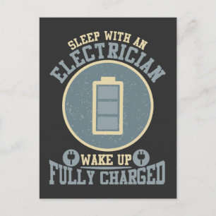 Cartão Postal Marido Elétrico Esposa Eletrônica