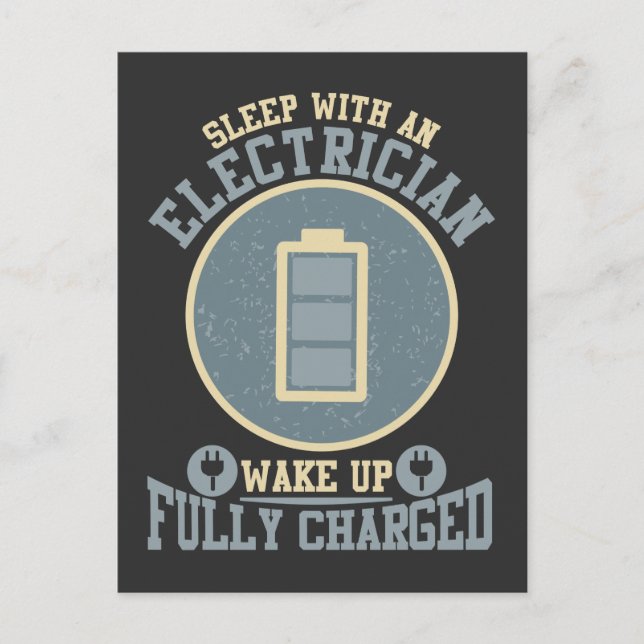 Cartão Postal Marido Elétrico Esposa Eletrônica (Frente)