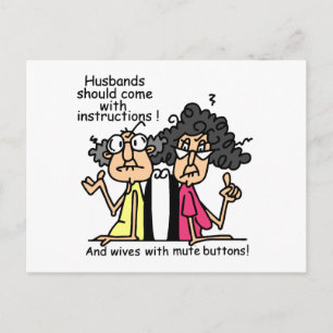 Cartão Postal Maridos e Esposas Atacam Humor