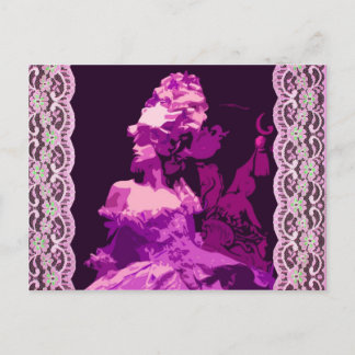Cartão Postal Marie Antionette - roxo