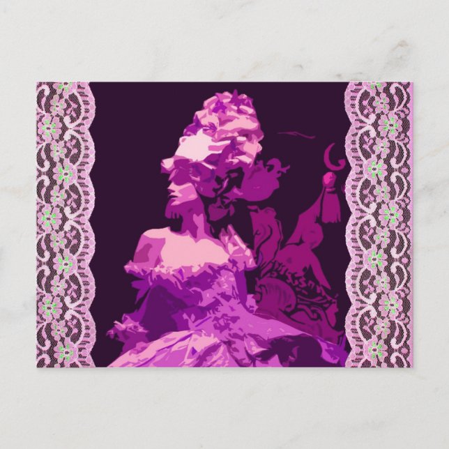 Cartão Postal Marie Antionette - roxo (Frente)