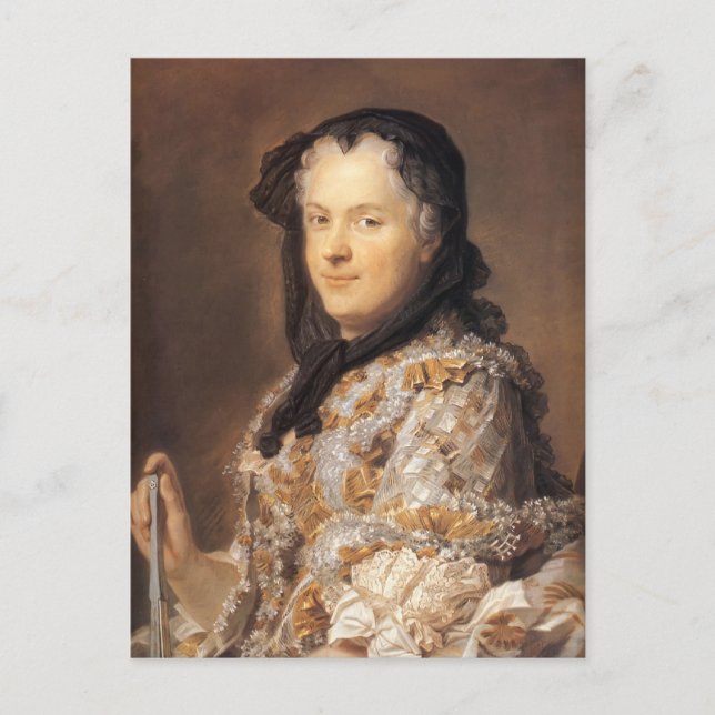 Cartão Postal Marie Leszczynska por Maurice Quentin de La Tour (Frente)