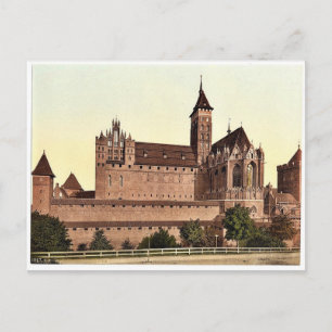 Cartão Postal Marienburg, lado leste, Prússia, Alemanha (ou seja