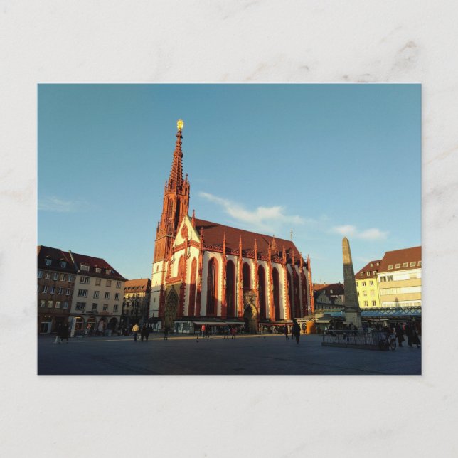 Cartão Postal Marienkapelle em Würzburg, Alemanha (Frente)