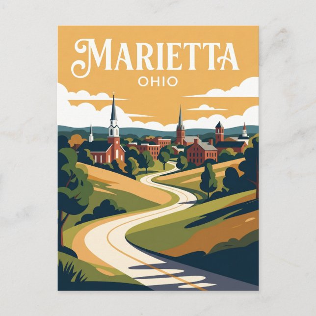Cartão Postal Marietta EUA (Frente)