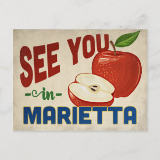 Cartão Postal Marietta Georgia Apple - Viagens vintage