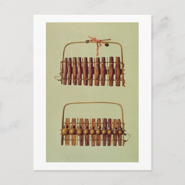 Cartão Postal Marimba, frente e verso, sul-africano, de (Frente)
