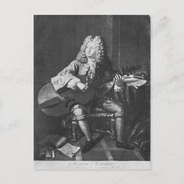 Cartão Postal Marin Marais, 1704 (Frente)