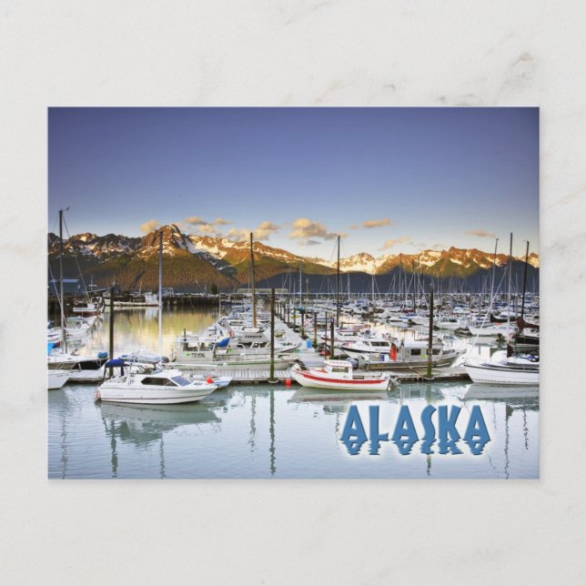 Cartão Postal Marina em Seward, Alasca (Frente)