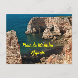 Cartão Postal Marinha Beach em Lagoa, Algarve. Portugal