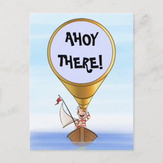 Cartão Postal Marinheiro com saudação do telescópio