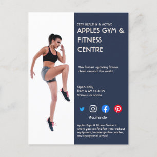 Cartão Postal Marinho Azul Barra Lateral Fotografia ginásio ajus