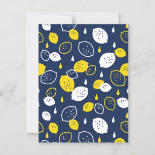 Cartão Postal Marinho Blue Lemon Art - Refrescando o Citrus Desi