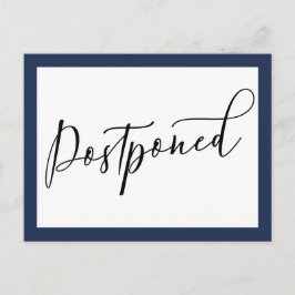 Cartão Postal Marinho Elegante Simples e Casamento Pós-Ponta Bra