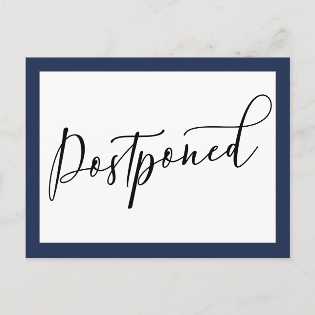 Cartão Postal Marinho Elegante Simples e Casamento Pós-Ponta Bra (Frente)