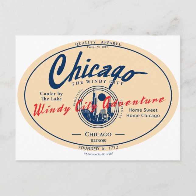 Cartão Postal Marinho Pier Chicago (Frente)