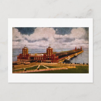 Cartão Postal Marinho Pier, Chicago, Illinois (ca.1916-1930)