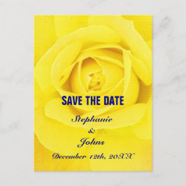 Cartão Postal Marinho Rosa Amarelo Azul Cuta Única Salvar Data