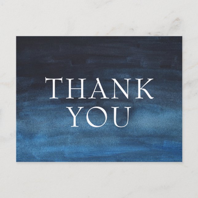 Cartão Postal Marinho simples Blue Modern Business (Frente)