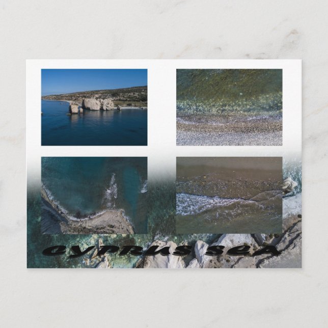 Cartão postal marítimo de Chipre (Frente)