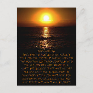 Cartão postal Mark 11:22-24