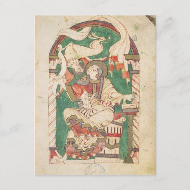 Cartão Postal Mark, de um evangelho de Corbie Abbey (Frente)