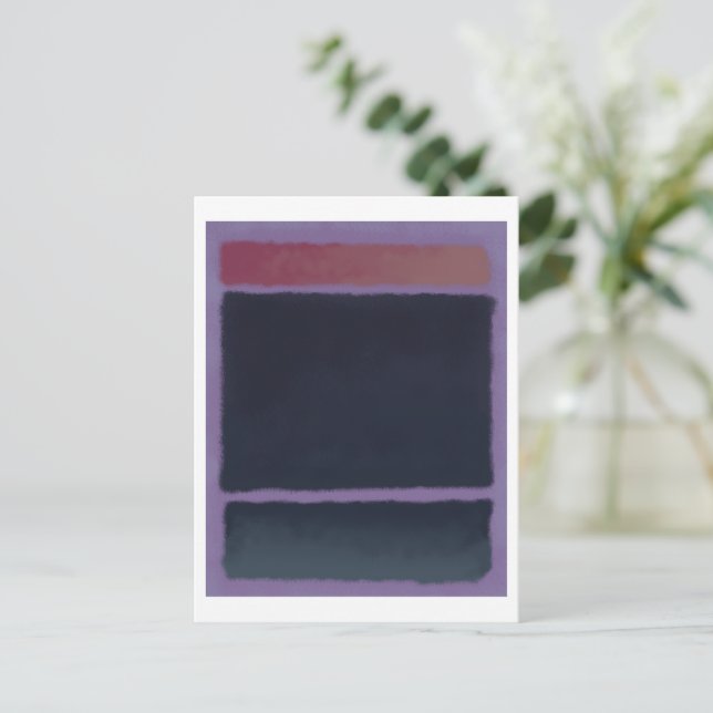 Cartão Postal Mark Rothko art no estilo digital 13 (Em pé/Frente)