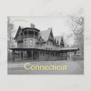 Cartão Postal Mark Twain House Hartford Connecticut EUA