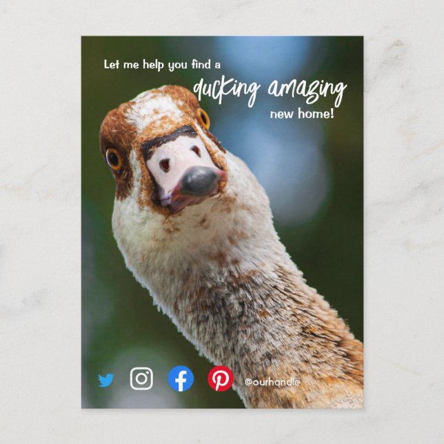 Cartão Postal marketing de agente imobiliário maravilhoso de pat (Frente)