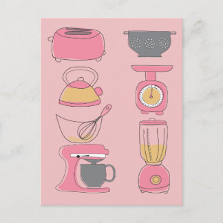Cartão Postal Marketing de Ilustração de Dispositivos de Cozinha