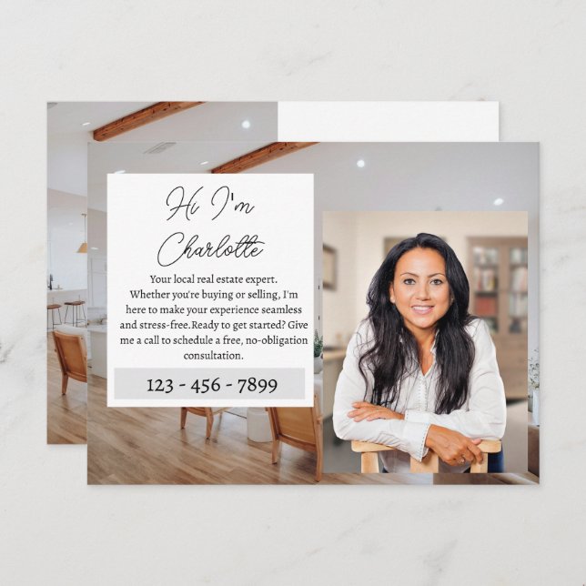Cartão Postal Marketing do Real Estate Agent (Frente/Verso)