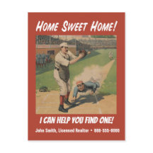 Marketing Funny Retro Baseball Realator