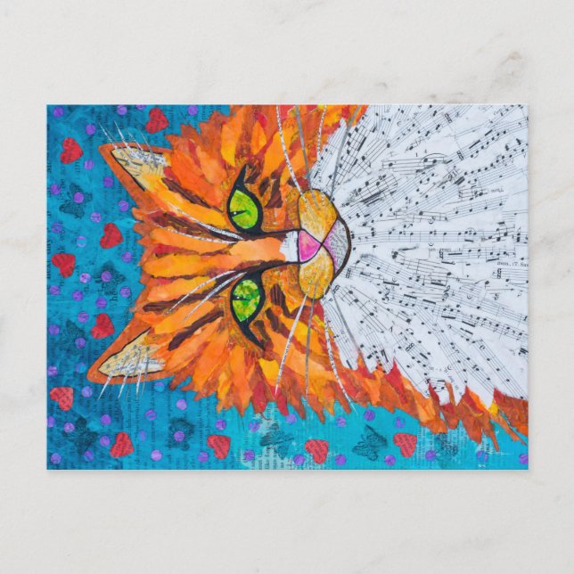 Cartão Postal Marmalade Cat (Frente)