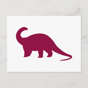 Cartão Postal Maroon Dinosaur