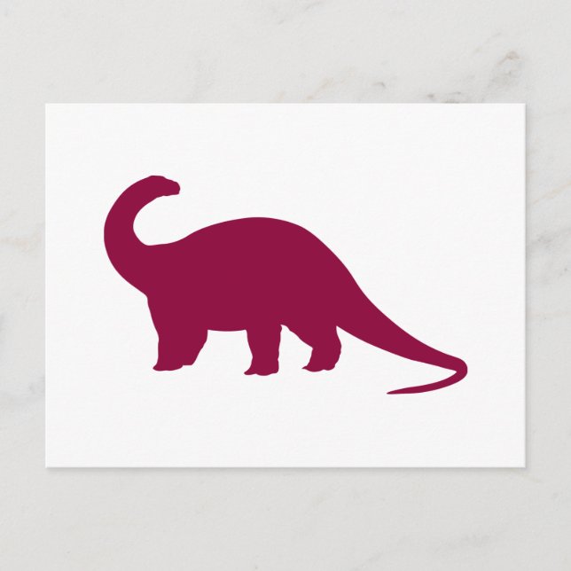 Cartão Postal Maroon Dinosaur (Frente)