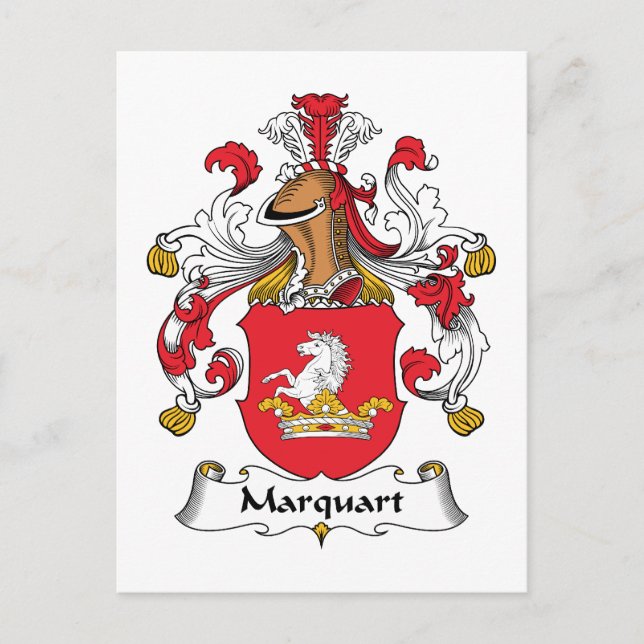 Cartão Postal Marquart Family Crest (Frente)