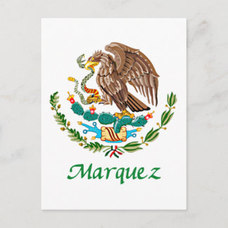 Cartão Postal Marquez mexicano - Selo Nacional