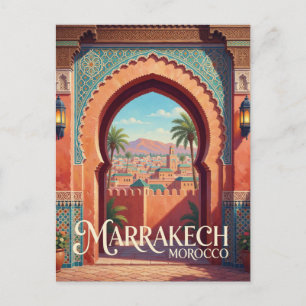 Cartão Postal Marrakech Marrocos Arquitetura Marroquina Viagem