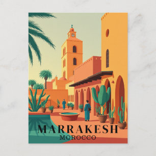 Cartão Postal Marrakesh Marrocos Viagem Antiga 