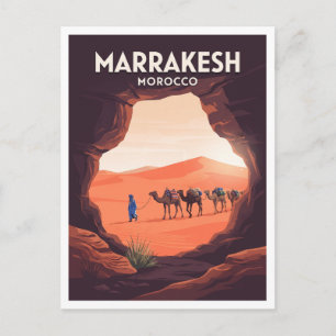 Cartão Postal Marraquexe — Caravana Através do Portão da Duna