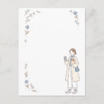 Cartão Postal Marrom Minimalista de Padaria para L