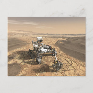 Cartão Postal Mars 2020 Rover Na Superfície De Marte.